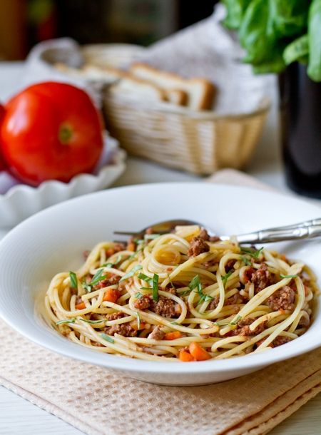 Рецепт спагетти с классическим соусом "Болоньезе"