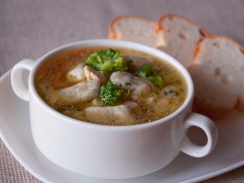 Рецепт капустного супа с курицей и клецками