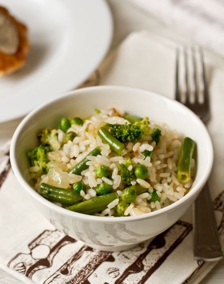Рецепт риса с зелеными овощами