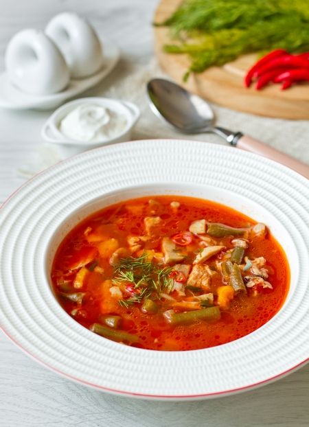 Рецепт томатного куриного супа из остатков
