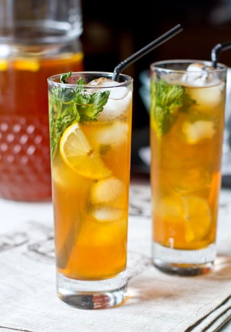 Рецепт ледяного чая с имбирем, лимоном и мятой