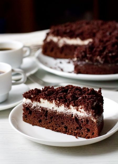 Рецепт шоколадно-кофейного пирога со сметанным кремом
