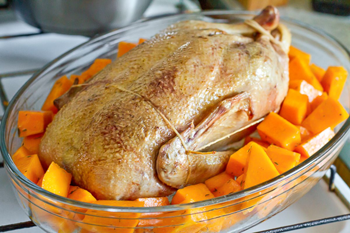 Утка с тыквой