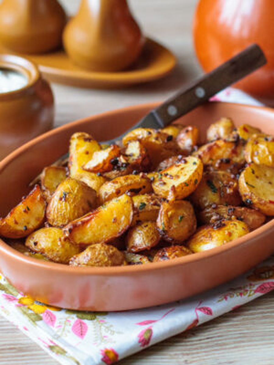 Остро-пряный печеный картофель