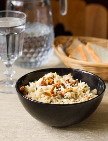 Рецепт риса с лисичками