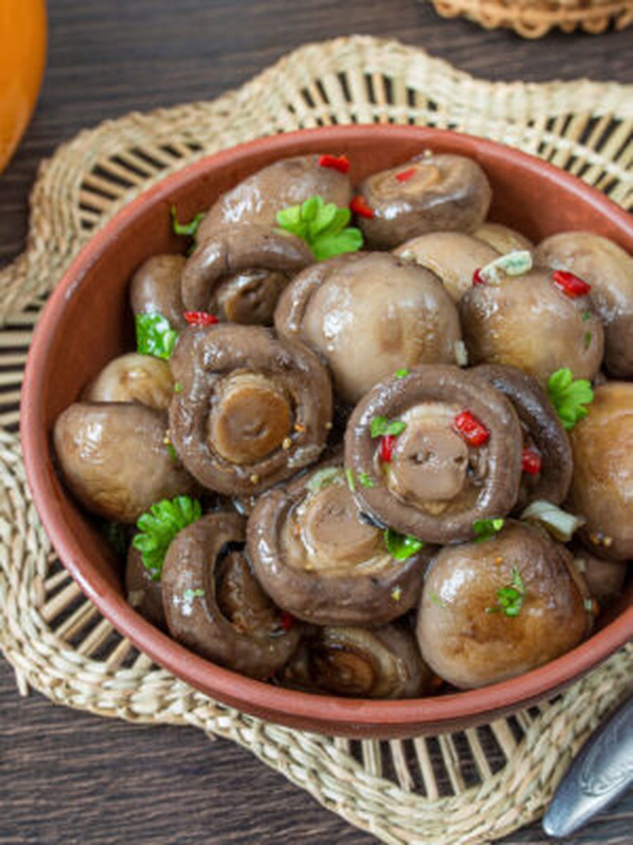 Шампиньоны в медовом маринаде