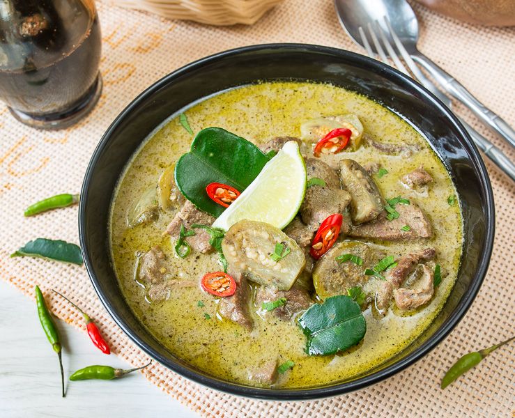 Рецепт тайского зеленого карри из говядины