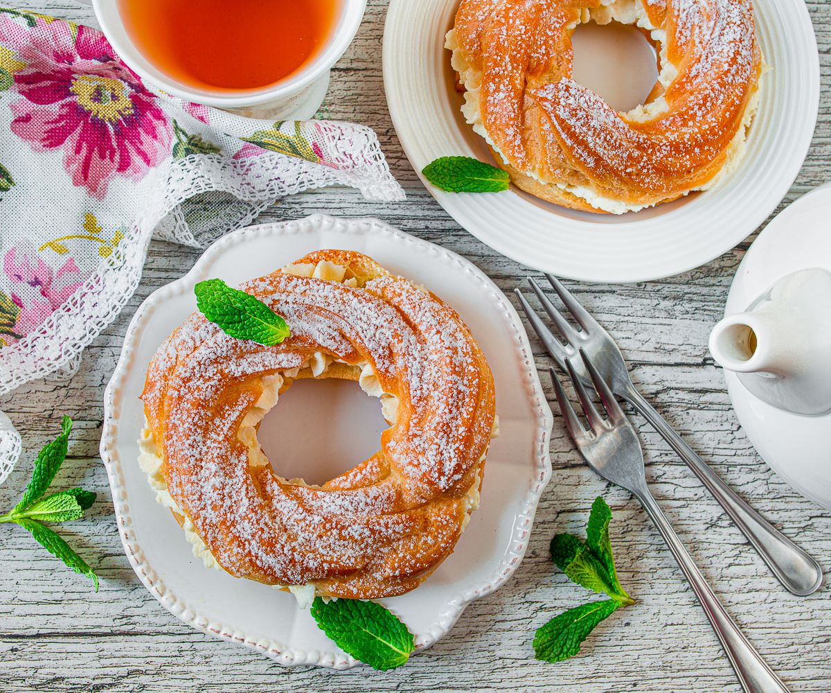 Заварные кольца с творожным кремом
