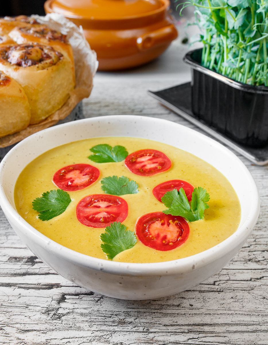 Суп из красной чечевицы с карри