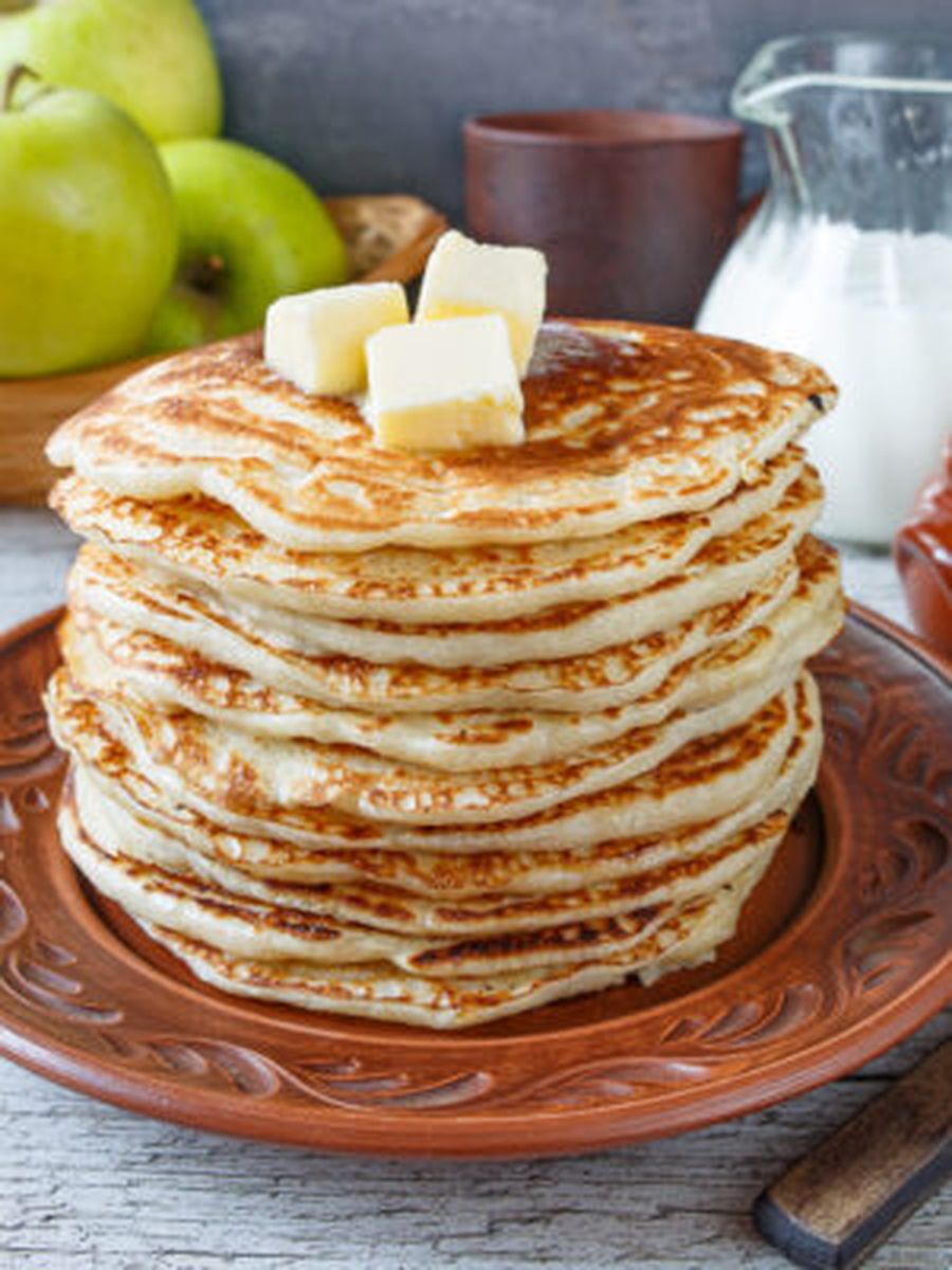 Толстые дрожжевые блины