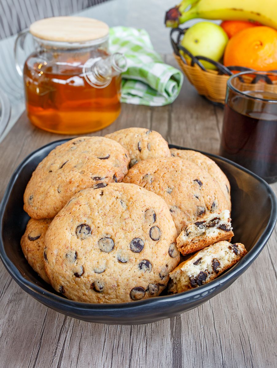 Банановое печенье с шоколадом