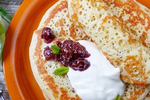 Толстые блины с дырочками на кефире